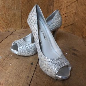 Audrey Brooke peep toe heels